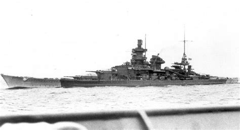 The German battleship Scharnhorst during her final year of service ...