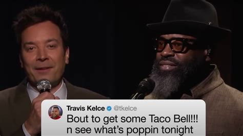 See Jimmy Fallon and Black Thought Put Travis Kelce's Tweets to Song