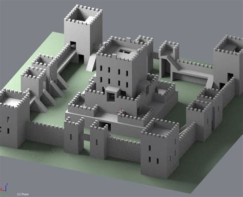 Minecraft Castle 3D Blueprints