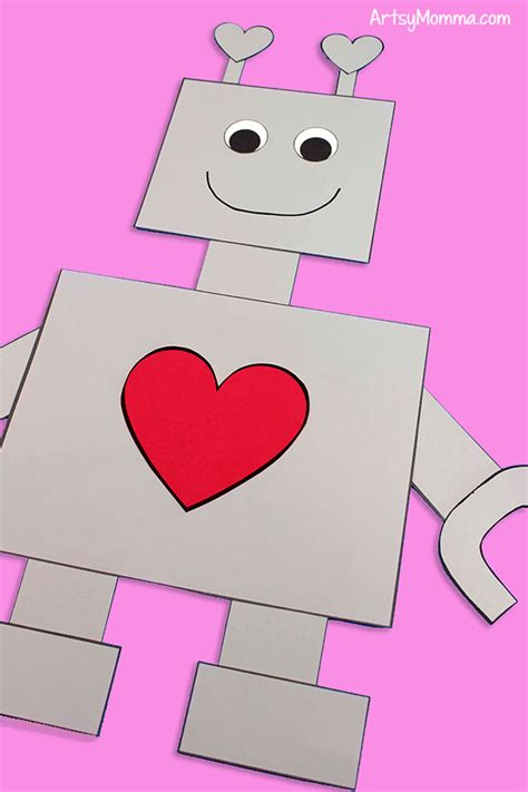 Fun Cut and Paste Robot Template for Kids - Artsy Momma