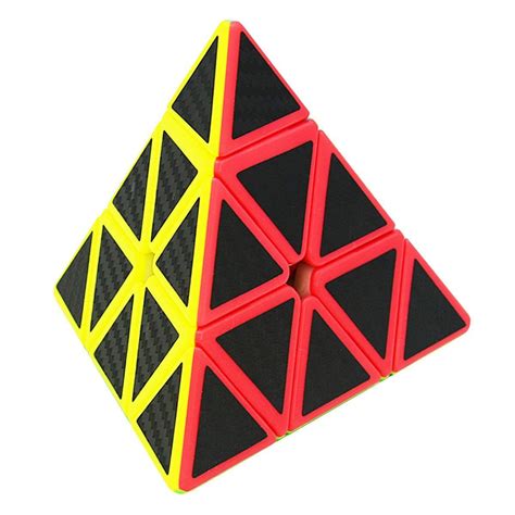 Speed Cube Pyraminx 3x3, LSMY Puzzle Magic Cubo Carbon Fiber Sticker Toy: Rubik's Cube, Fidget ...