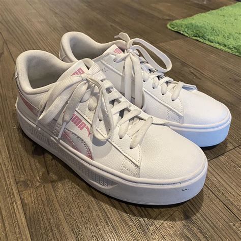 Puma platform white sneaker size 7 womens CANNOT... - Depop