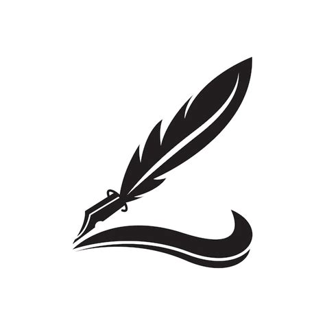 Premium Vector | Feather quill design icon and logo illustration