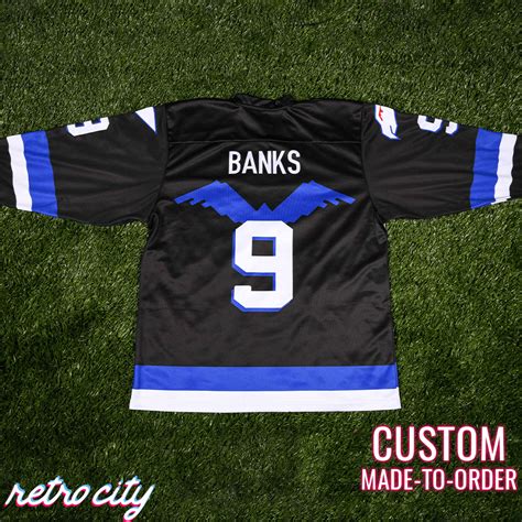 Hawks The Mighty Ducks Adam Banks Custom Hockey Jersey Sweater – Retro ...