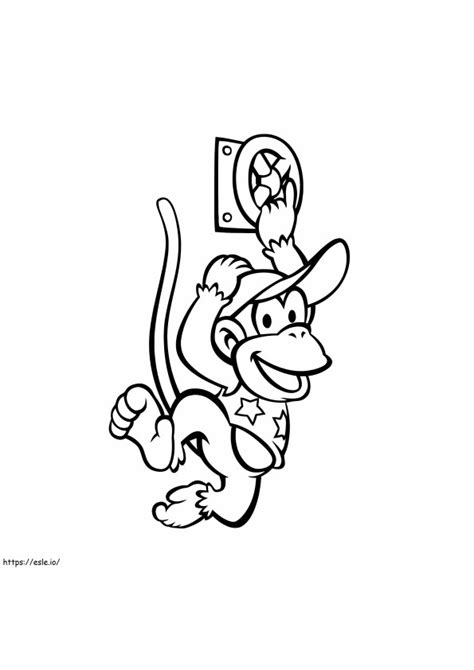 Diddy Kong Game coloring page