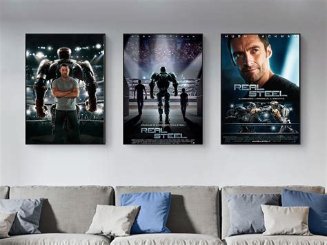 Real Steel Movie Poster High Quality Decorative Canvas Prints Bedroom ...