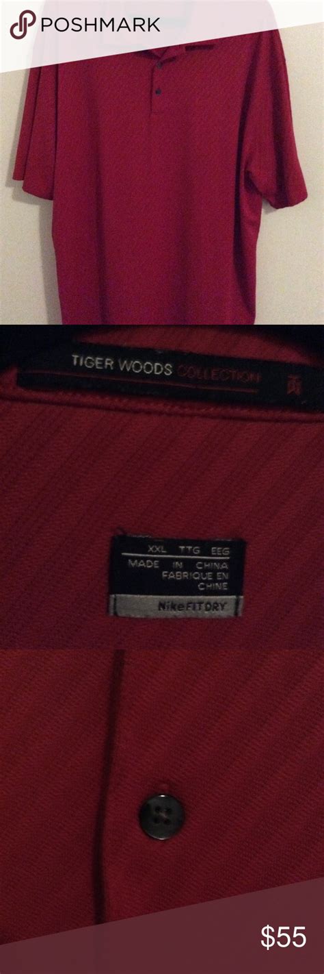 Nike Tiger Woods Collection Red Polo Size XXL Nike Dri-Fit Tiger Woods Collection Red Short ...