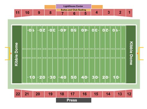 Kibbie Dome Seating Chart And Seat Maps - Moscow