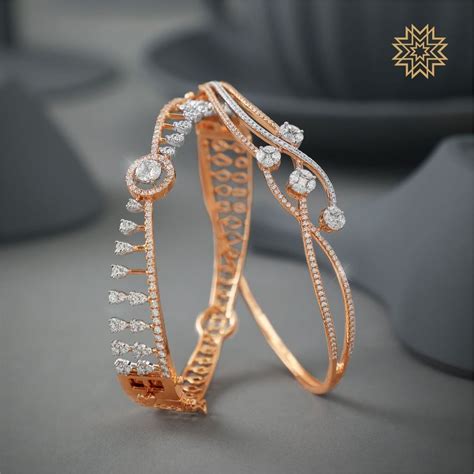 3 Brands To Shop Exceptional Diamond Bangle Designs! • South India Jewels