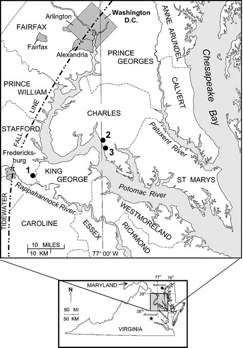 -Regional map showing the location of the major Nanjemoy Formation ...