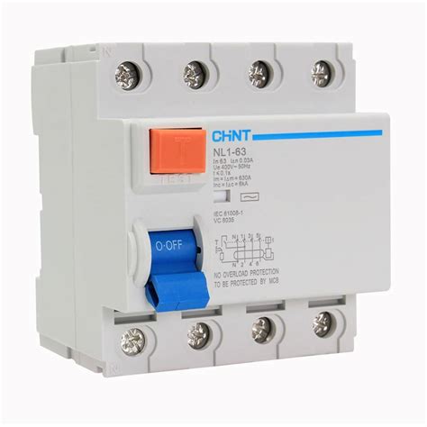 EUROLUX 4 Pole Earth Leakage Circuit Breaker, 3 Phase, 63AMP - Hardware Connection