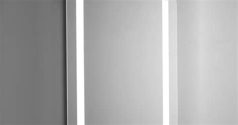 Rectangular Wall Mirror with LED and Sandblasting Made in Italy