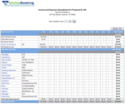 Vacation Rental Spreadsheet — db-excel.com