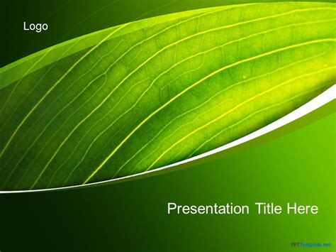 Free Green Nature PPT Template