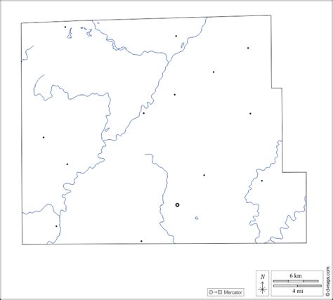 Williams County free map, free blank map, free outline map, free base map outline, hydrography ...