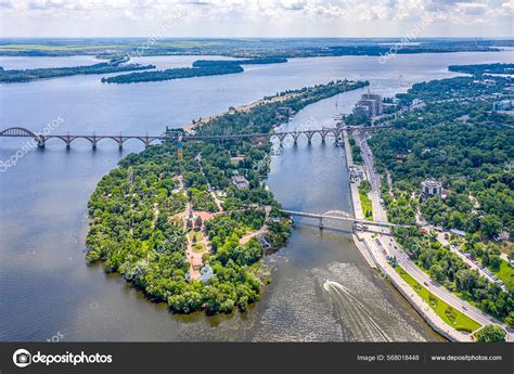 Dnipro Ukraine Summer 2021 Aerial View City Recreation Entertainment ...