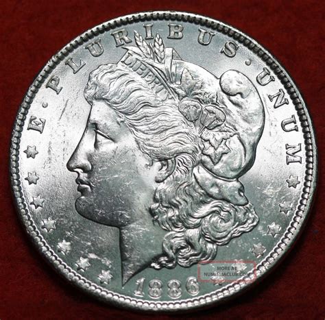 Uncirculated 1886 Silver Morgan Dollar S/h