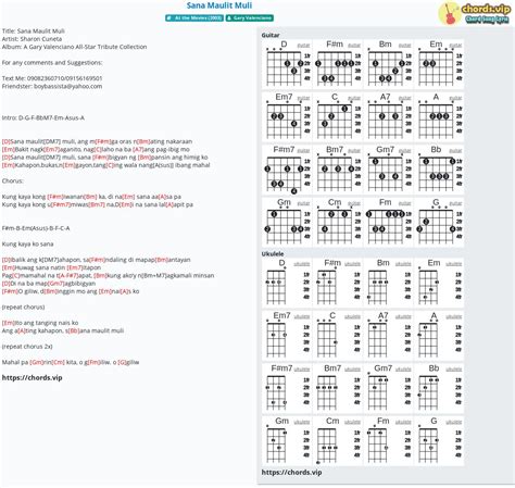 Chord: Sana Maulit Muli - tab, song lyric, sheet, guitar, ukulele ...