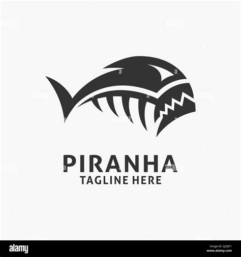 Piranha fish logo design inspiration Stock Vector Image & Art - Alamy