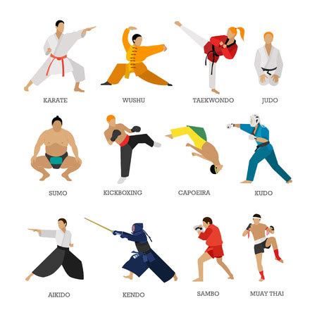 Ilustración del Vector set of martial arts - ID:60047901 - Imagen libre de regalías - Stocklib