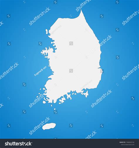 Highly Detailed South Korea Map Borders Stock Vector (Royalty Free ...