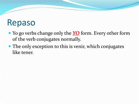 PPT - “ Yo go” verbs PowerPoint Presentation, free download - ID:1917083