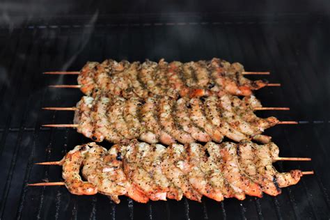 Skewered Shrimp On Grill Free Stock Photo - Public Domain Pictures