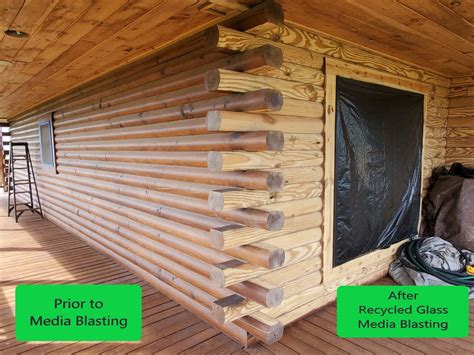 Media-blasting-comparison - Log Masters Restorations