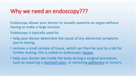 Endoscopy and types of endoscopy