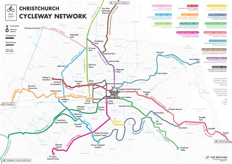 Christchurch Cycleways Map | The Map Kiwi