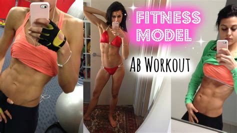 Fitness model ab workout - YouTube