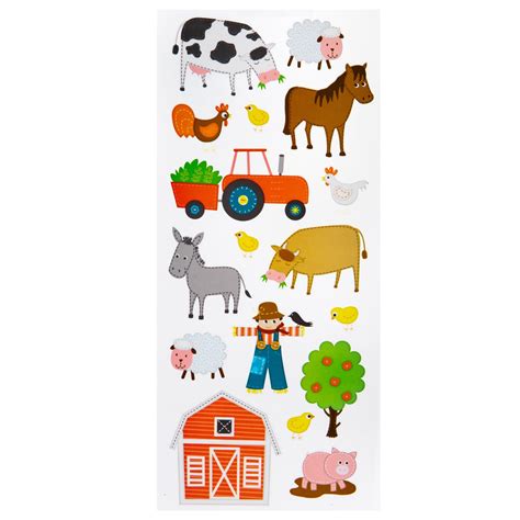 Patchwork Farm Animal Stickers | Hobby Lobby | 460634