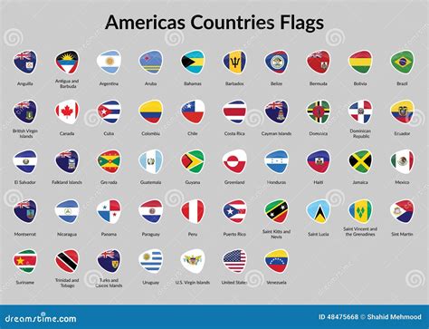 Americas Countries Flags Vector Illustration | CartoonDealer.com #48475668