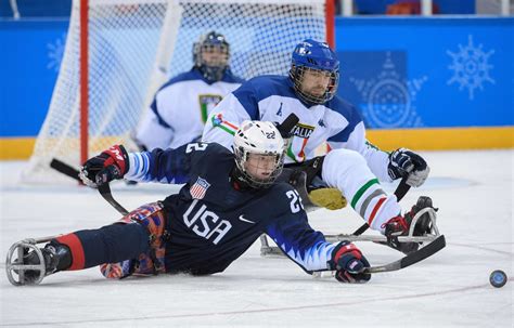 U.S. sled hockey player Noah Grove at the 2018 Paralympics - Baltimore Sun