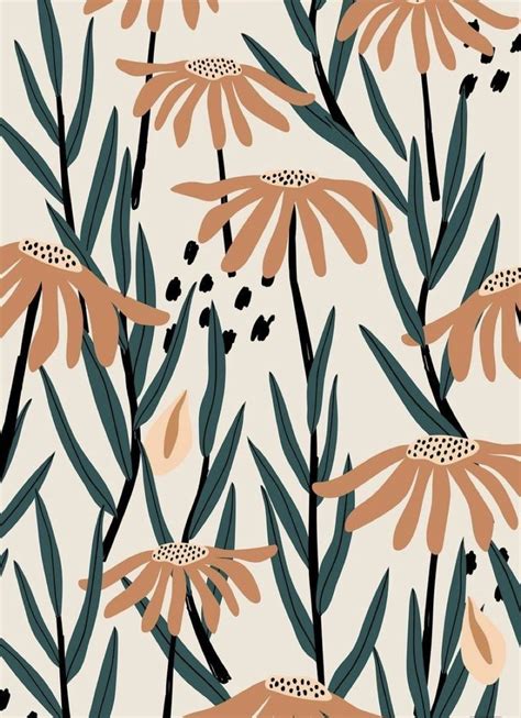 Boho Flower Backscreen in 2020 | Pattern art, Cute patterns wallpaper ...