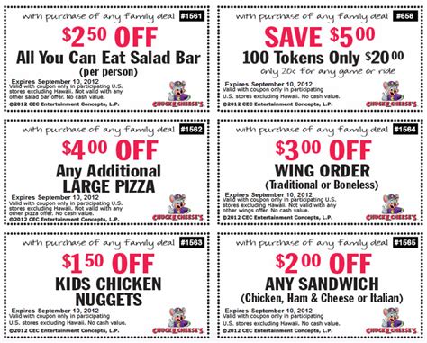 More Chuck E Cheese Coupons - Cha Ching Queen