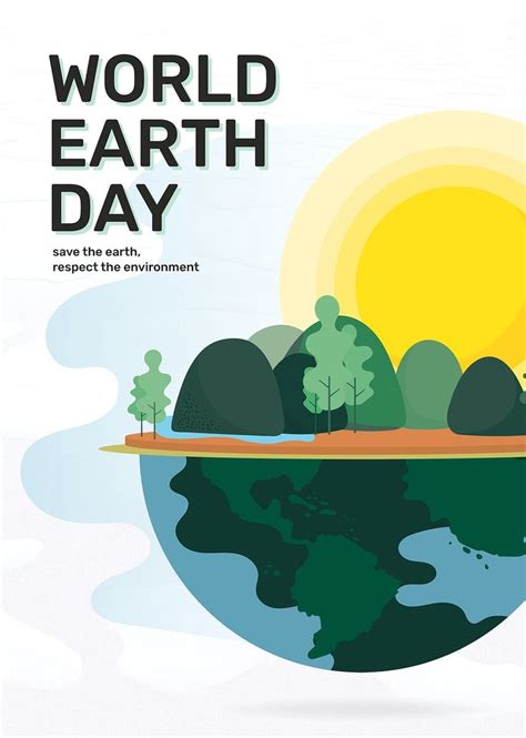 World earth day poster psd editable template | premium image by rawpixel.com / Sasi | Earth day ...