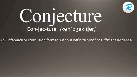 How to pronounce Conjecture - YouTube