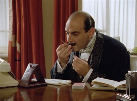 Moustache maintenance . | Hercule poirot, Poirot, Agatha christie's poirot