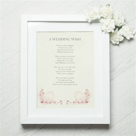 A Wedding Wish – Photo Frame Poem – Thoughtfull Box