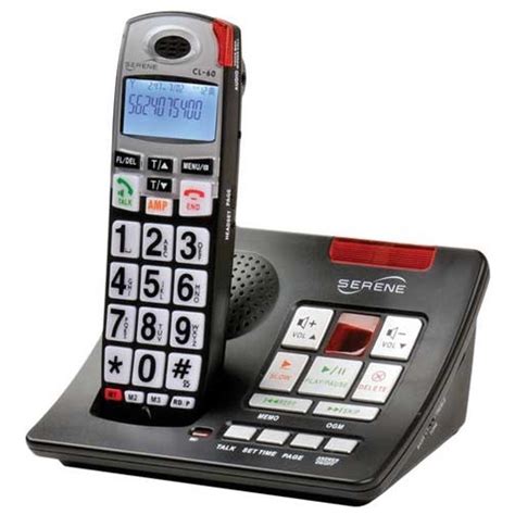 Amplified Cordless Big Button Telephone with Answering Machine and ...