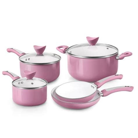 FGY 8 Piece Pots Pans Nonstick Ceramic Coating Cookware Set with ...