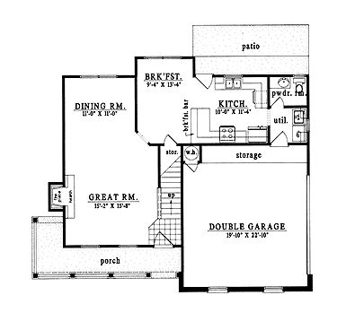 Floor Plan | Country style house plans, House plans, Best house plans