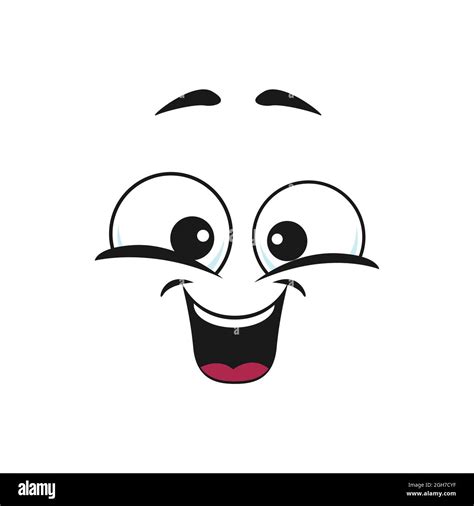 Kindhearted smiley isolated emoticon with pleased eyes. Vector face expression after compliment ...