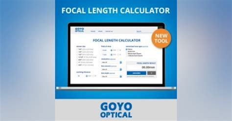 Focal length calculator provides lens options for vision systems ...