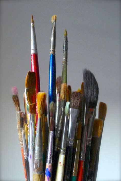 Free Images : bunch, brush, tool, bouquet, artist, paintbrush, watercolor, handles, vertical ...