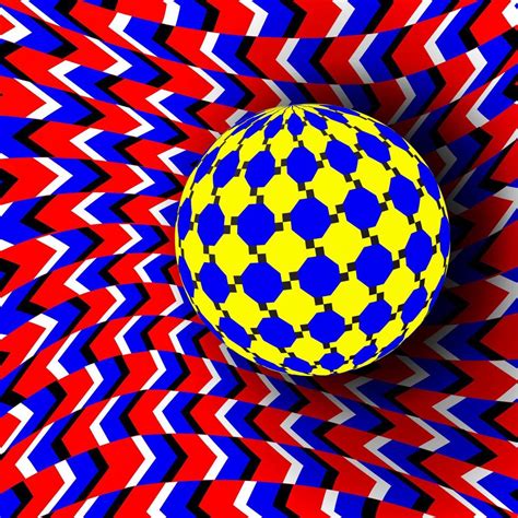 Illusion Vector. Optical 3d Art. Rotation Dynamic Optical Effect. Swirl ...