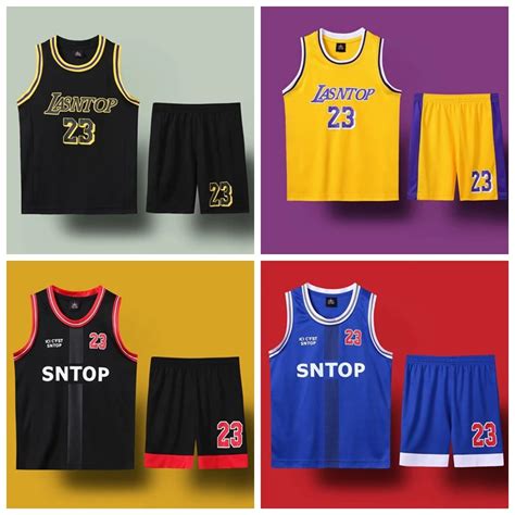 2019 kids basketball sets boys Letter print number 23 Basketball jerseys youth breathable sports ...