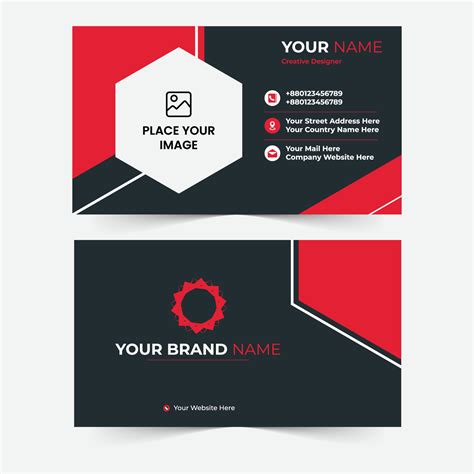 Business Card Design Template 10683867 Vector Art at Vecteezy