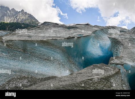 Exterior of the Ice Cave, at the Sea of Ice glacier, the largest ...